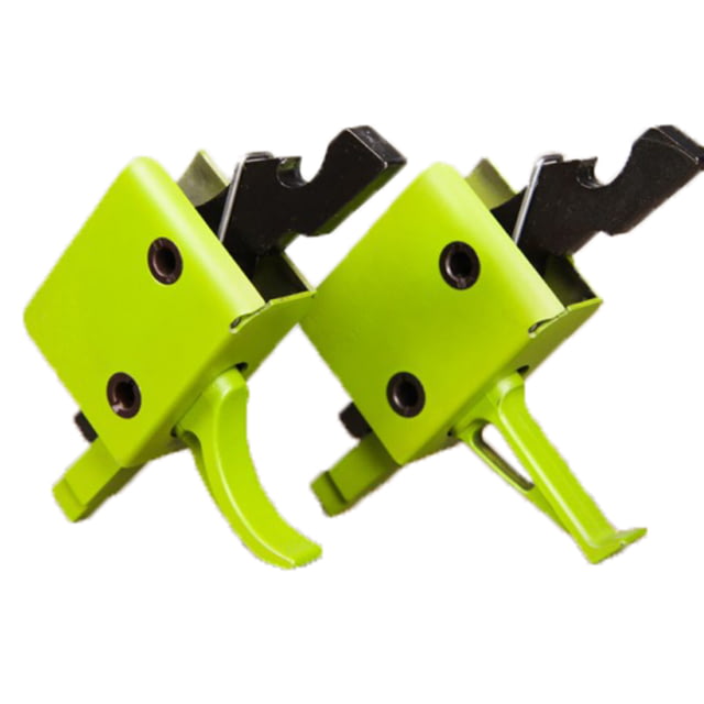 CMC Triggers AR-15/AR-10 Trigger Group Single Stage Small Pin Curved 6.5lb Pull Zombie Green - Cmc Triggers