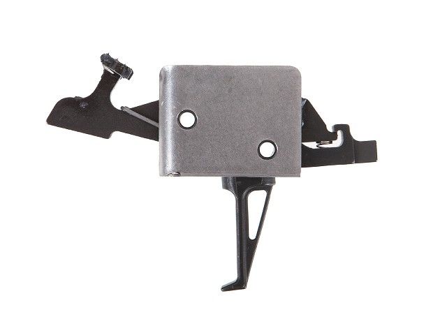 CMC Triggers AR-15/AR-10 Two Stage Drop-in Trigger Flat 2 lb Set 3 lb Release Large Pin Black/Silver - Cmc Triggers