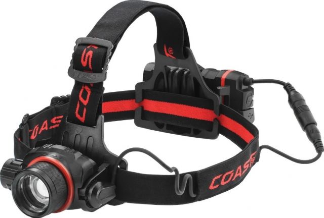Coast HL8R Rechargeable Pure Beam4xAA Focusing Headlamp CP 800 Lumens Black Clam - Coast
