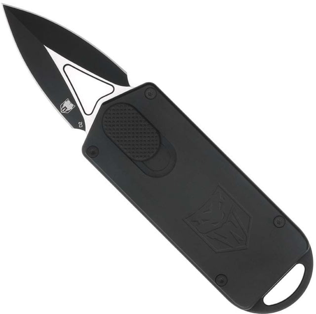 CobraTec Knives ASP 1.94" OTF Dagger Plain D2 Steel Blade 3.31" Black Aluminum Handle - Cobratec Knives