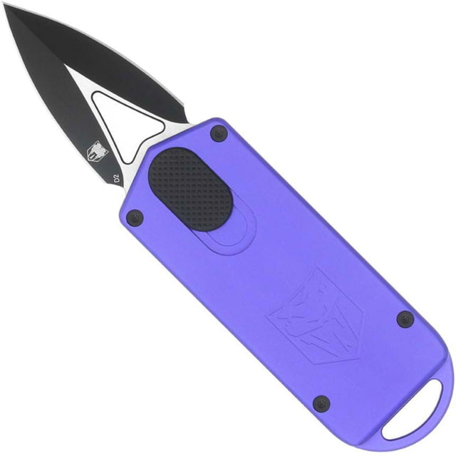 CobraTec Knives ASP 1.94" OTF Dagger Plain D2 Steel Blade 3.31" Purple Aluminum Handle - Cobratec Knives