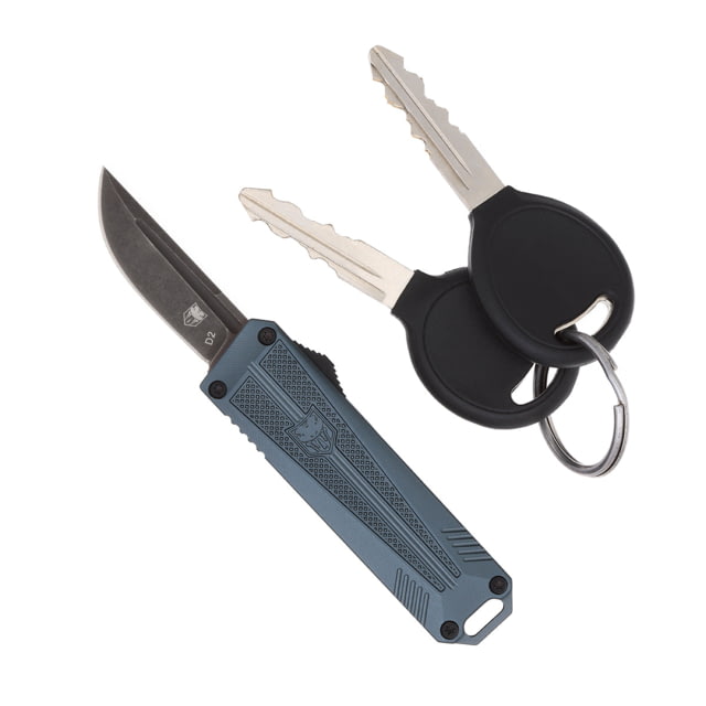 CobraTec Knives 929TB California OTF Automatic Folding Knife 1.75in Stonewashed D2 Steel Non-Serrated Drop Blade Grey Handle - Cobratec Knives