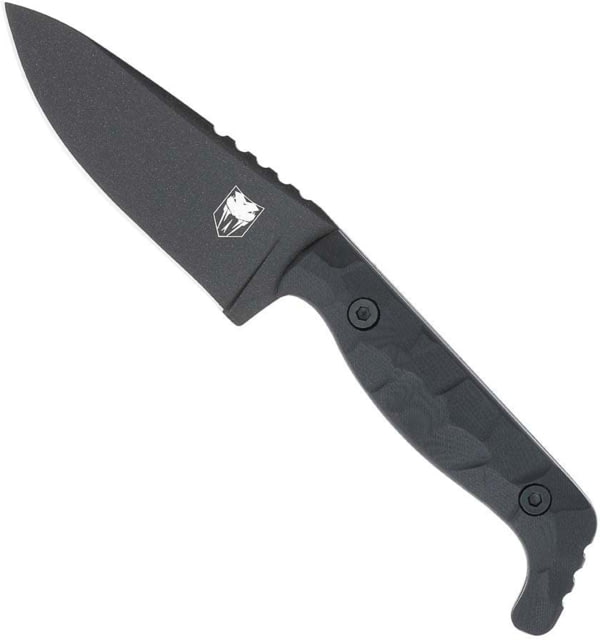 CobraTec Knives Kingpin Fixed Blade Knives 4in D2 Drop Point Blade Black - Cobratec Knives
