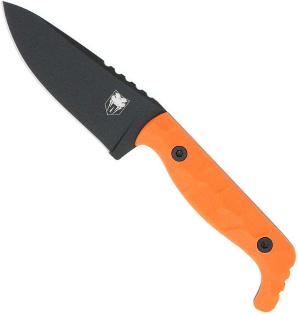 CobraTec Knives Kingpin Knives 4in D2 Steel Black Drop Point Blade Orange G10 Handle - Cobratec Knives