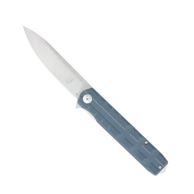 CobraTec Knives Large Kuzio Automatic Folding Knife 3.75in D2 Lightly Stonewashed Drop Not Serrated Blade Grey Handle - Cobratec Knives