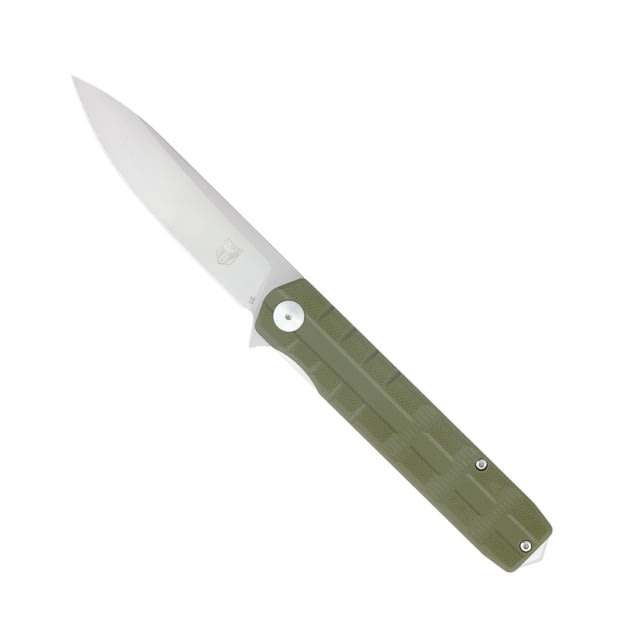 CobraTec Knives Large Kuzio Automatic Folding Knife 3.75in D2 Lightly Stonewashed Drop Blade Od Green Handle - Cobratec Knives
