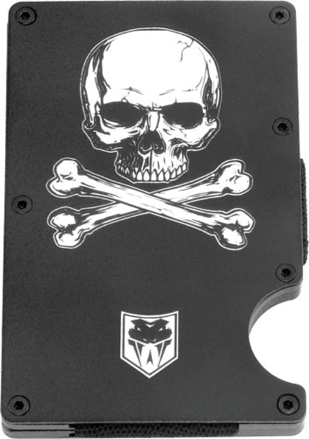 CobraTec Knives RFID Jolly Roger Aluminum Wallet Black - Cobratec Knives