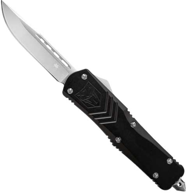 Cobratec Knives Cobratec Small FSX OTF Automatic Folding Knives 3 in D2 Steel Drop Point Black Handle - Cobratec Knives