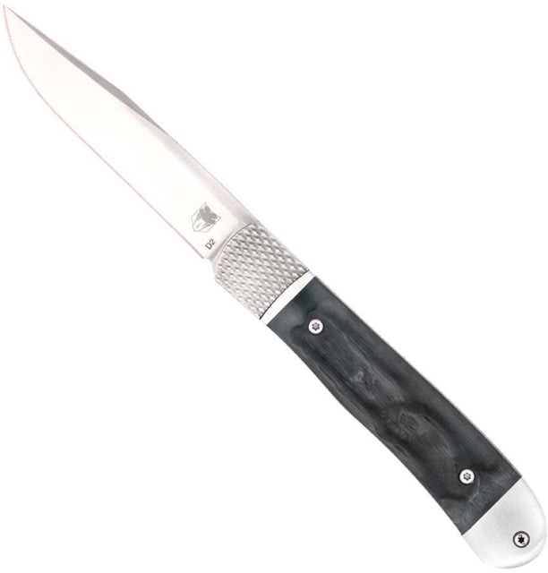 Open Box Dealer Demo CobraTec Knives Trapper Hidden Release Automatic Folding Knife 3.125in D2 Steel Satin Drop Point Blade Wood Black Handle