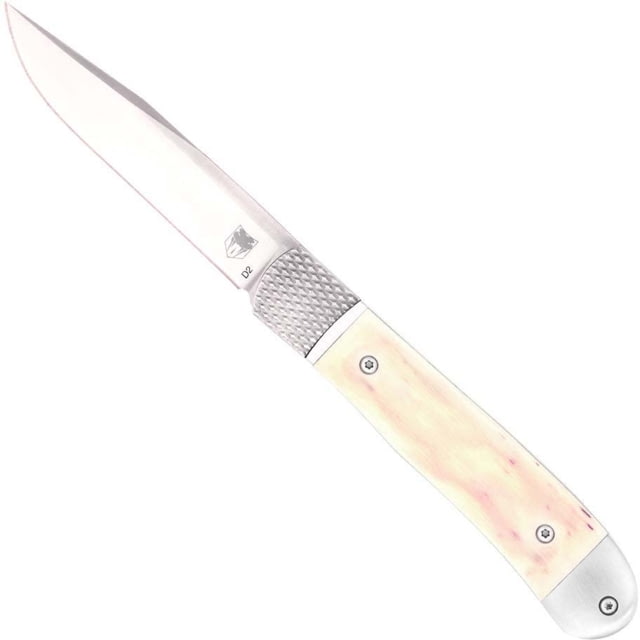 CobraTec Knives Trapper Hidden Release Folding Knive 3.125in Satin D2 White Handle - Cobratec Knives