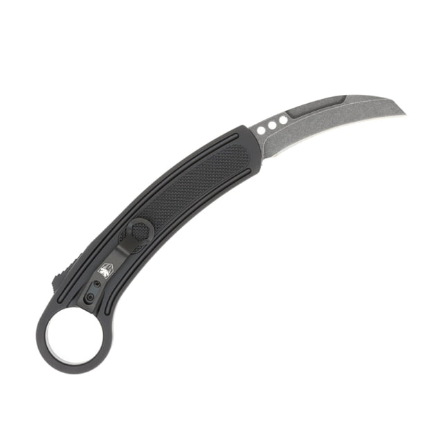 CobraTec Knives Karambit OTF Knife 2.75in D2 Stonewash Steel Left Hand Black - Cobratec Knives