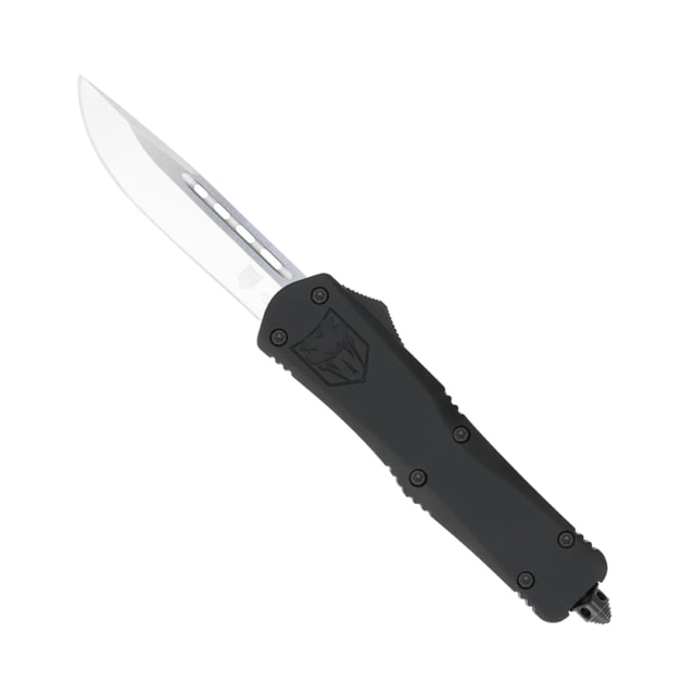 CobraTec Knives FS-3 Large OTF Automatic Folding Knife 3.5in D2 Steel Drop Non-Serrated Blade Black Handle - Cobratec Knives