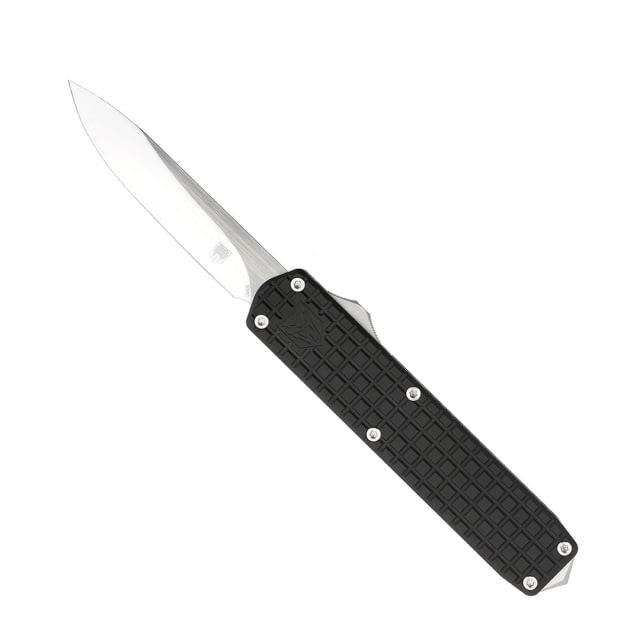 CobraTec Knives Large Warrior OTF Knife 3.25in M390 Drop Non-Serrated Blade Black - Cobratec Knives