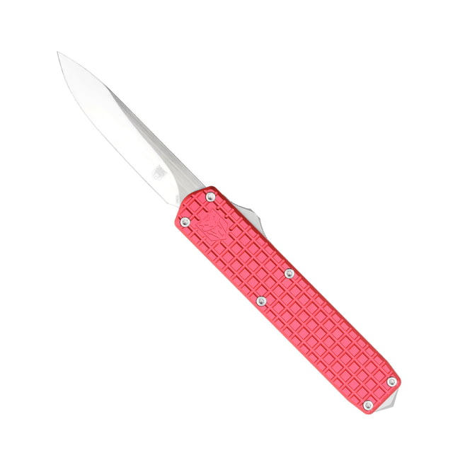 CobraTec Knives Large Warrior OTF Knife 3.25in M390 Drop Non-Serrated Blade Red - Cobratec Knives