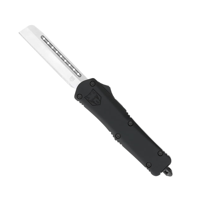 CobraTec Knives FS-3 Medium OTF Automatic Folding Knives 3in D2 Steel Castration Non-Serrated Blade Black Handle - Cobratec Knives