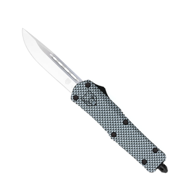 CobraTec Knives FS-3 Medium OTF Automatic Folding Knives 3in D2 Steel Drop Non-Serrated Blade Carbon Fiber Handle - Cobratec Knives