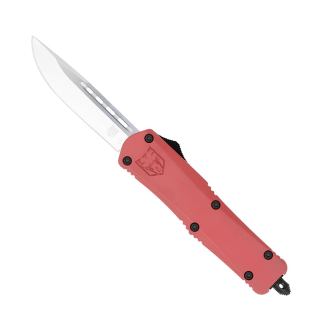 CobraTec Knives FS-3 Medium OTF Automatic Folding Knives 3in D2 Steel Drop Non-Serrated Blade Red Handle - Cobratec Knives