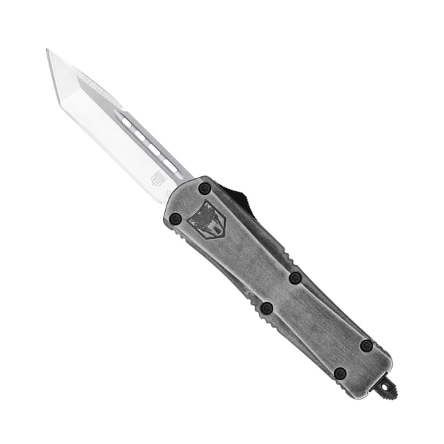 CobraTec Knives FS-3 Medium OTF Automatic Folding Knives 3in D2 Steel Tanto Non-Serrated Blade Stonewash Handle - Cobratec Knives
