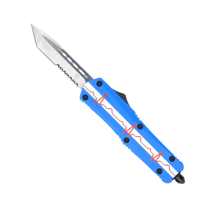 CobraTec Knives FS-3 Medium OTF Automatic Folding Knives 3in D2 Steel Tanto Serrated Blade Ems Handle - Cobratec Knives
