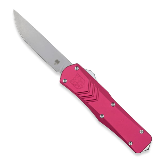 CobraTec Knives FS-X Medium Gen II OTF Automatic Folding Knife 3in Stonewashed D2 Steel Blade Drop Non-Serrated Blade Red Handle - Cobratec Knives