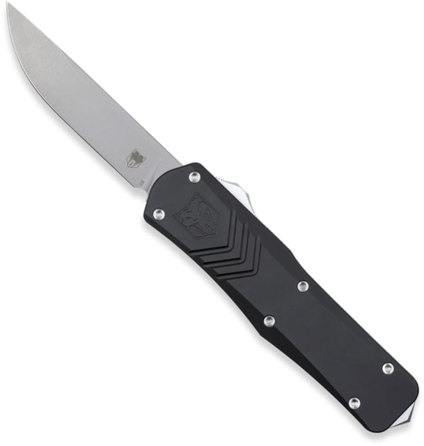 CobraTec Knives FS-X Medium Gen II OTF Automatic Folding Knife 3in Stonewashed D2 Steel Blade Drop Non-Serrated Blade Black Handle - Cobratec Knives