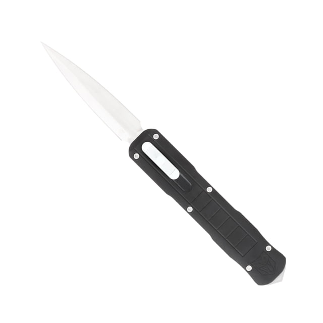 CobraTec Knives Raptor OTF Knife 3.13in D2 Steel Dagger Non-Serrated Black - Cobratec Knives