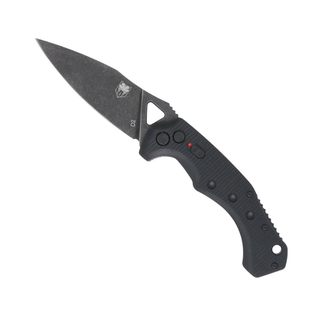 CobraTec Knives Ryker Automatic Folding Knives 3.75in D2 Stonewashed Drop Point Blade Black Handle - Cobratec Knives