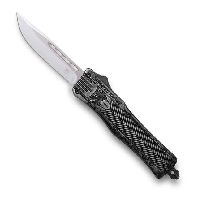 Cobratec Knives CobraTec Knives CTK-1 Small OTF Automatic Folding Knife 2.75in D2 Steel Drop Non-Serrated Blade Stonewash Handle - $99.99 at Optics Planet