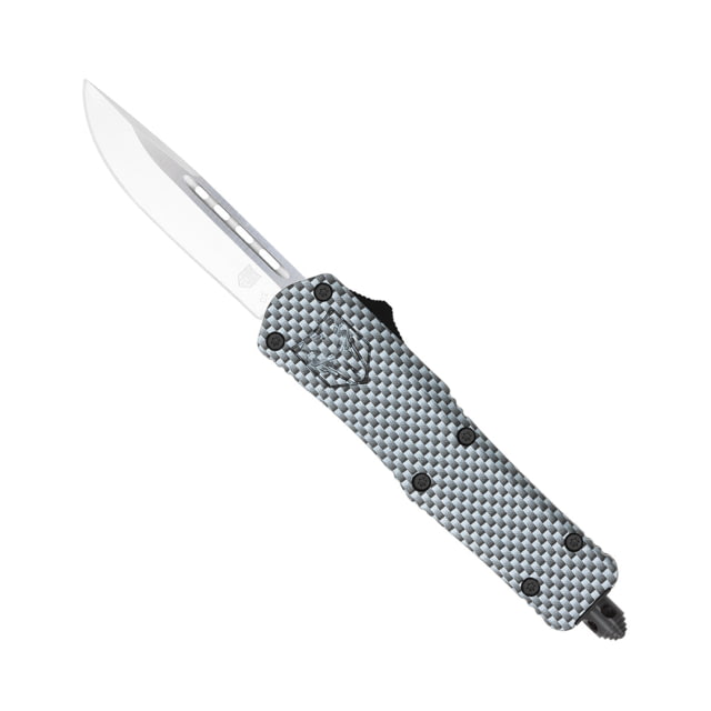 CobraTec Knives FS-3 Small OTF Automatic Folding Knife 2.75in D2 Steel Drop Non-Serrated Blade Carbon Fiber Handle - Cobratec Knives