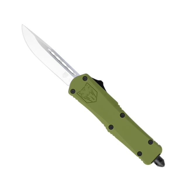 CobraTec Knives FS-3 Small OTF Automatic Folding Knife 2.75in D2 Steel Drop Non-Serrated Blade Od Green Handle - Cobratec Knives