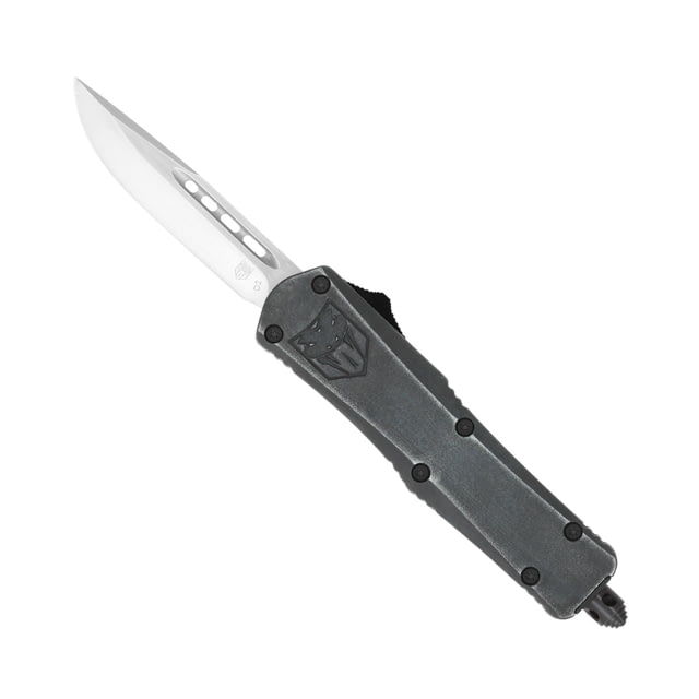 CobraTec Knives FS-3 Small OTF Automatic Folding Knife 2.75in D2 Steel Drop Non-Serrated Blade Stonewash Handle - Cobratec Knives