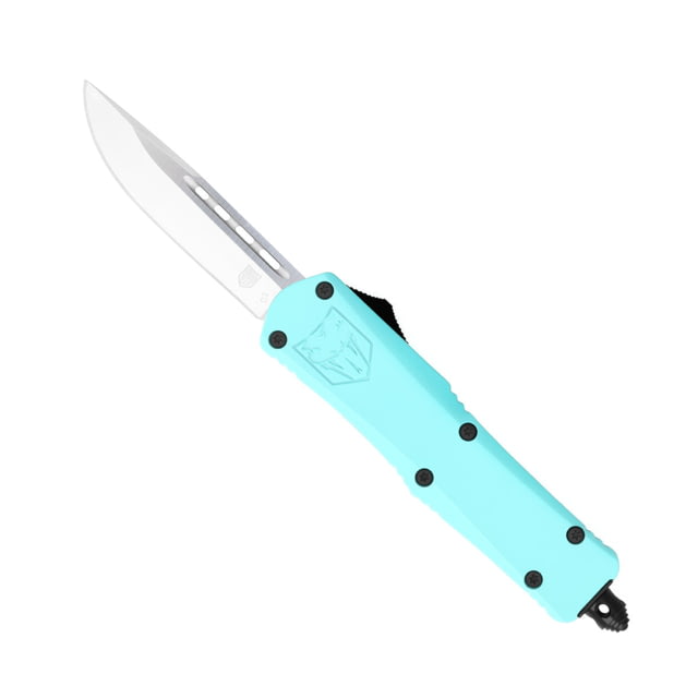 CobraTec Knives FS-3 Small OTF Automatic Folding Knife 2.75in D2 Steel Drop Non-Serrated Blade Tiffany Blue Handle - Cobratec Knives