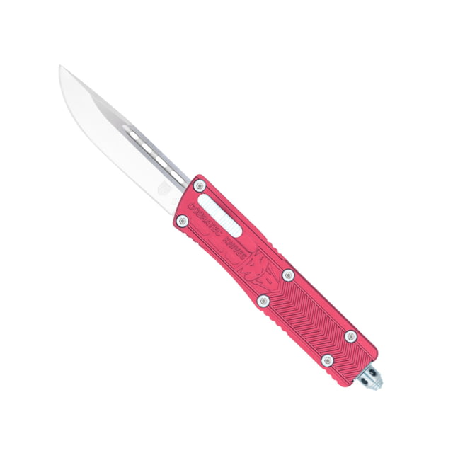 CobraTec Knives Small Sidwinder OTF Automatic Folding Knife 2.5in D2 Steel Drop Non-Serrated Red Handle - Cobratec Knives