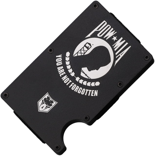 CobraTec Knives POW MIA Wallet 3.5in x 2.25in x 0.25in Aluminum Black - Cobratec Knives