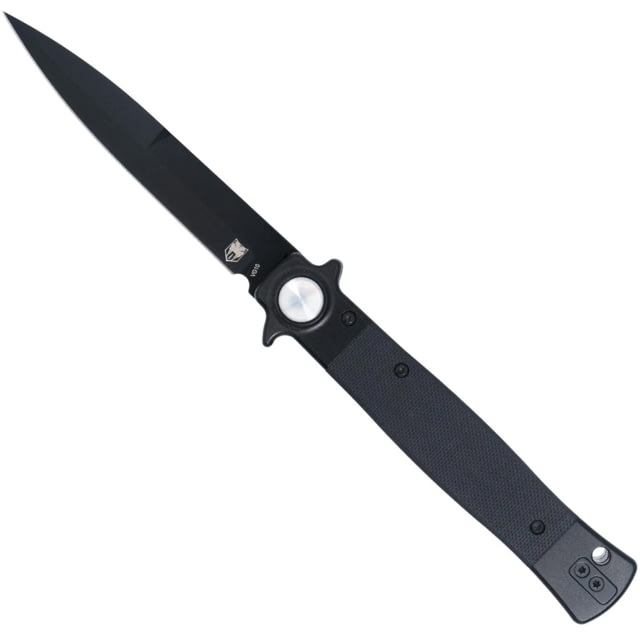 CobraTec Stiletto Button Lock Assisted Opening Folding Knife Black/Black G10 Handle 1410168 - Cobratec Knives