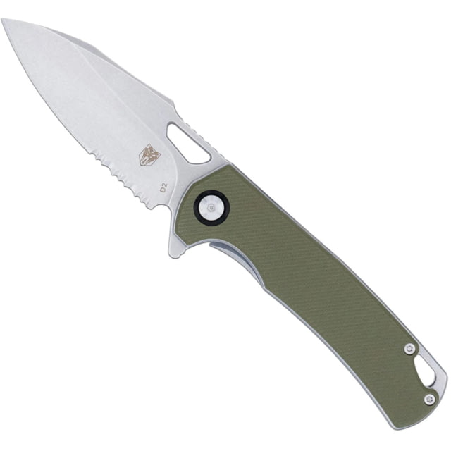CobraTec Wolverine Liner Lock Drop Serrated Folding Knife OD Green 1410187 - Cobratec Knives