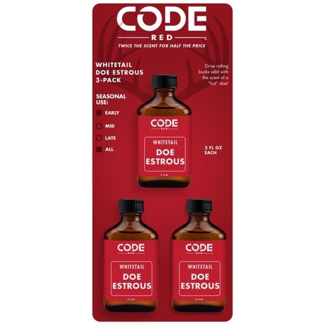 Code Blue - Code Red Doe Estrous, 2 oz. 3 pk., OA1325 by USA Code Blue Hunting Scents & Lures