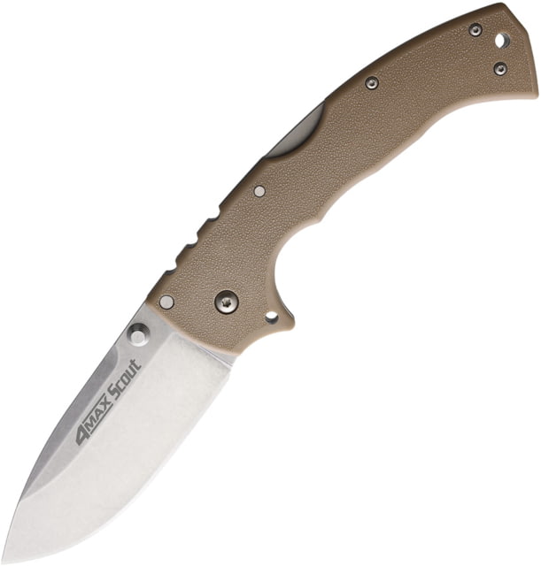 Cold Steel 4-Max Scout Lockback DT CS62RQDTSW 4.00 in Folding Knife Desert tan Griv-Ex