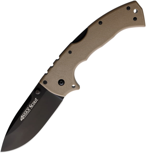 Cold Steel 4-Max Scout Lockback DT 4.00 in Folding Knife Desert tan Griv-Ex