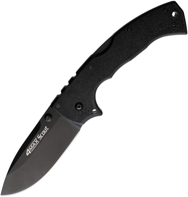 Cold Steel 4-Max Scout Lockback 4.00 in Folding Knife Black Griv-Ex