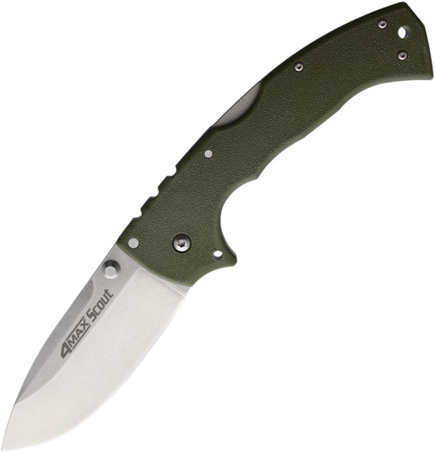 Cold Steel 4-Max Scout Lockback CS62RQODSW 4.00 in Folding Knife OD green Griv-Ex
