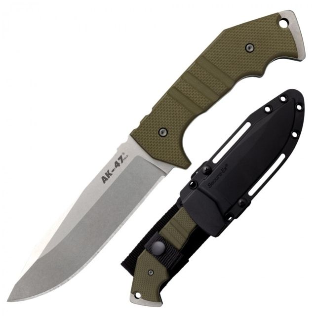 Cold Steel AK-47 Field Knife 5.5in Blade Length CPM3-V Steel Stonewashed Finish