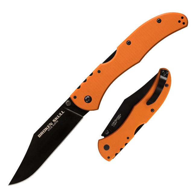 Cold Steel Broken Skull I Knife Orange/Silver 9 1/4in - Cold Steel