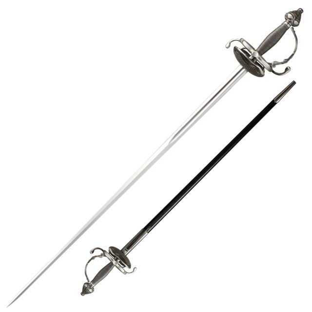 Cold Steel Cavalier Rapier Black/Silver 44 1/4in - Cold Steel