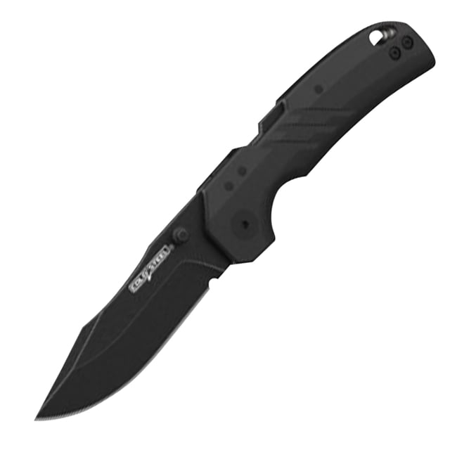 Cold Steel  Engage 3in Folding Clip Point Plain Black PVD Stonewashed AUS-10A SS Blade/4.11in Black GFN Handle Includes Belt Clip - Cold Steel