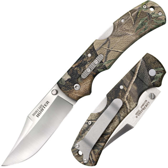 Cold Steel Double Safe Hunter Folding Knife 3.5in 8Cr13MoV G10 Camo G10 23JEZ - Cold Steel