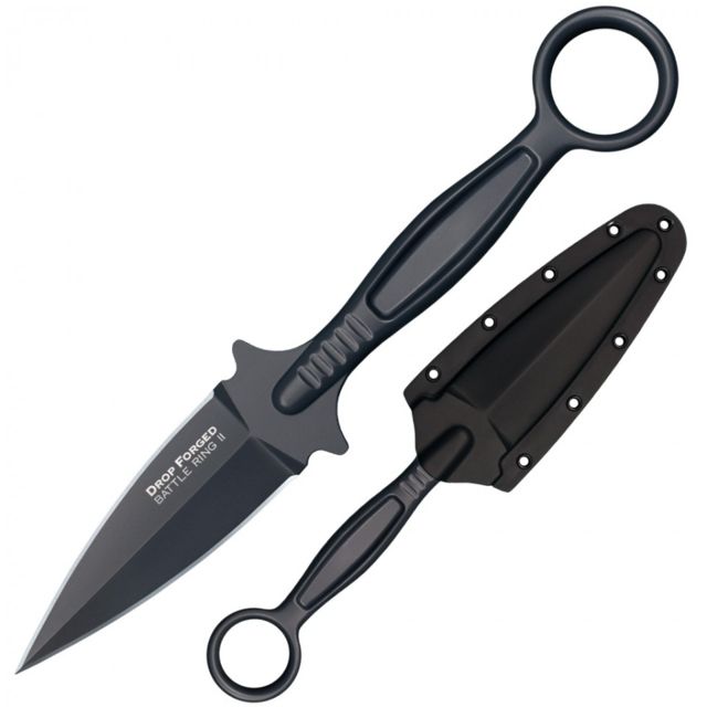 Cold Steel Drop Forged Battle Ring II 3.5in Blade Length 52100 High Carbon Steel Knife