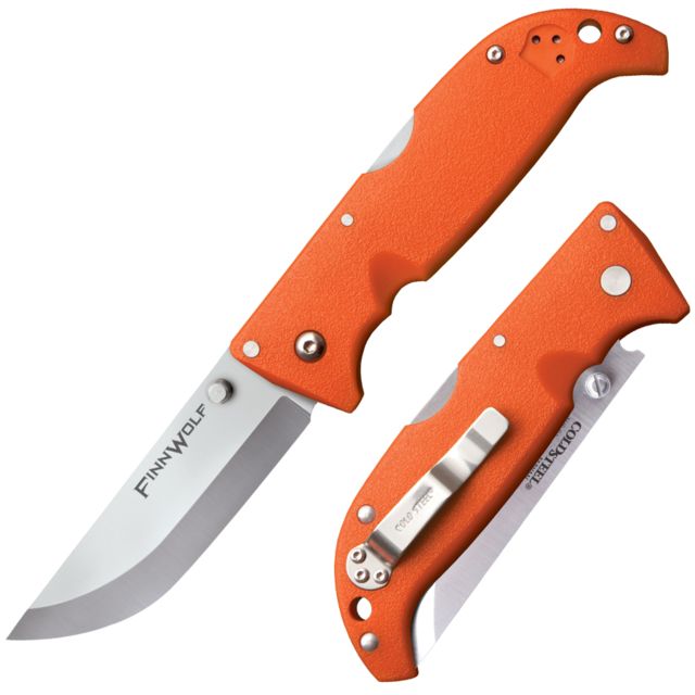 Cold Steel Finn Wolf 7 7/8in Folding Blade Knife Blaze Orange