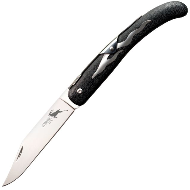 Cold Steel Kudu Lite Folding Knife 4.25in 5Cr15Mov Stainless Steel Clip Point Blade Black Zytel Handle
