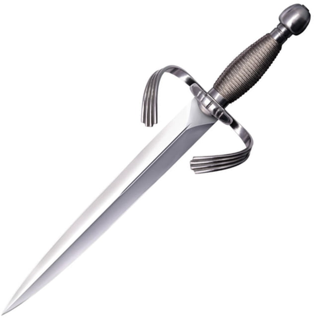 Cold Steel Large Parrying Dagger Knife 13" satin finish 1055HC steel blade Wire wrapped handle - Cold Steel